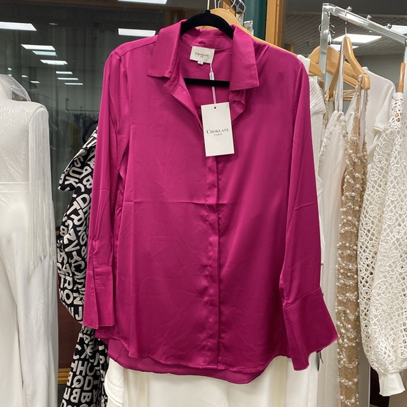 Pink button down blouse - Picture 4 of 4